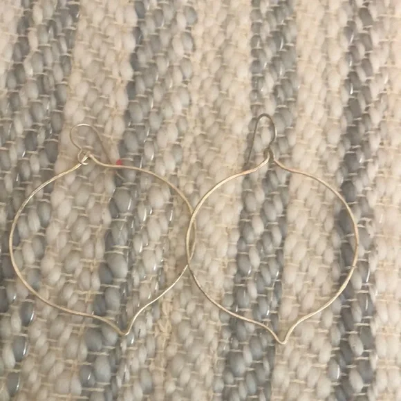 Sterling silver dangle hoop earrings - Picture 3 of 7